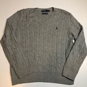 Polo by Ralph Lauren Gray Tussah Silk Men’s Sweater XL